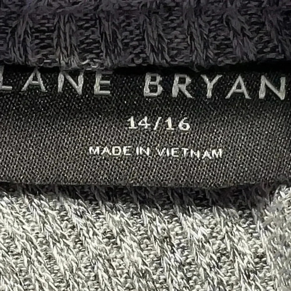 Lane Bryant Grey Cutout-Turtleneck Sheath Midi Dress Ribbed Plus Size 14 16 XXL - Picture 6 of 8